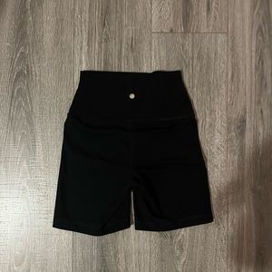black athletic biker shorts
